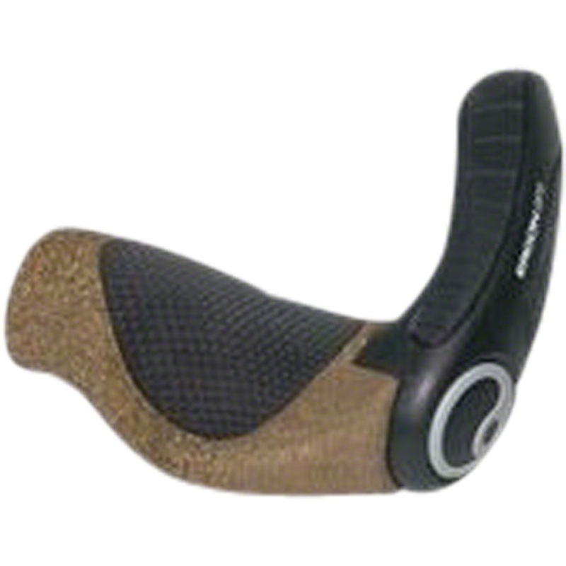 Ergon GP3 BioKork Grips – Lock-On Large Rohloff/Nexus Black/Tan