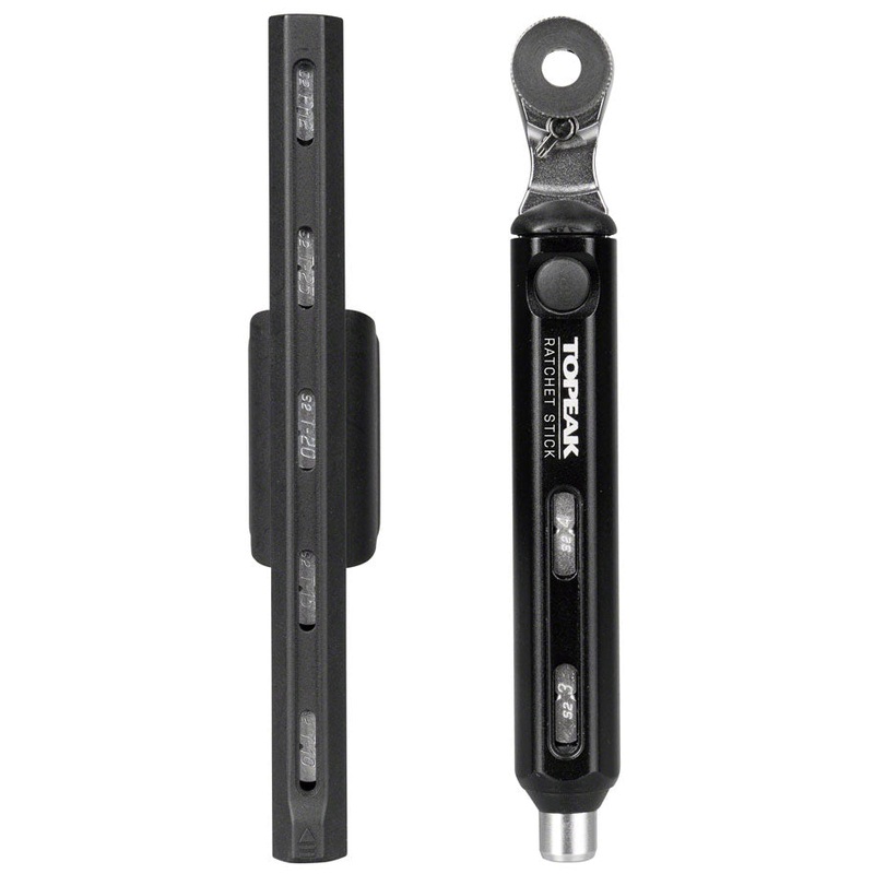 Topeak Ratchet Stick Ratchet Tool – 10 Piece Bit Set Black