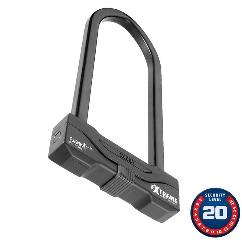 Abus Granit Extreme XPlus 59 U-Lock Key 16mm 11.1cm x 26.0cm 4.3″ x 10.2″ Black