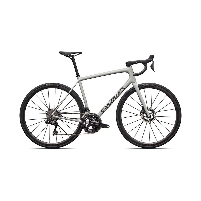 2026 Specialized Aethos S-Works Di2 Bike Gloss Dolomite Metallic / Satin Nebula Metallic 58