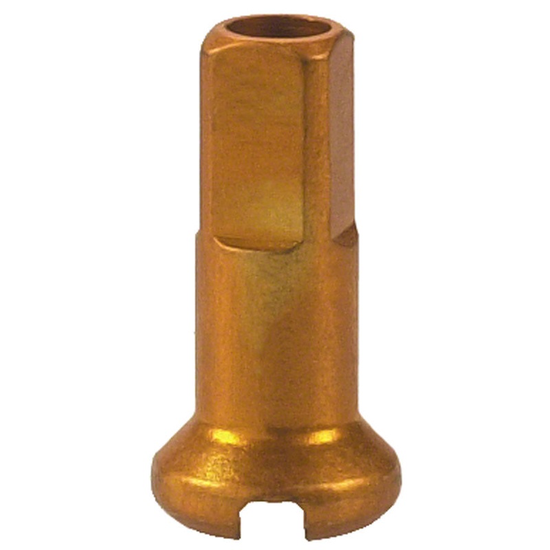 DT Swiss Standard Spoke Nipples – Aluminum 2.0 x 12mm Gold Box of 100