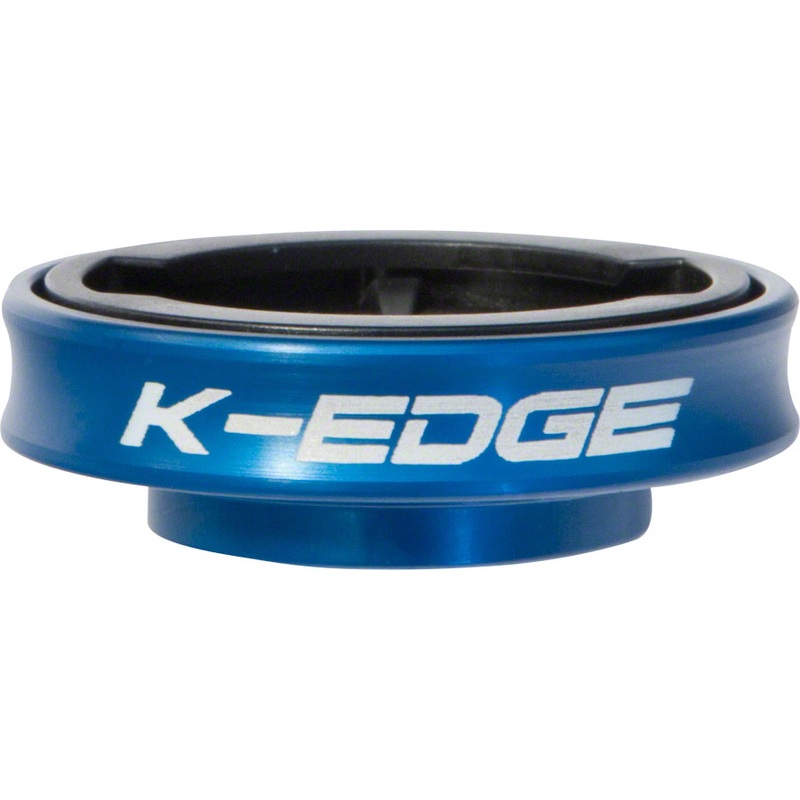 K-EDGE Gravity Stem Cap Mount for Garmin Quarter Turn Type Computers Blue