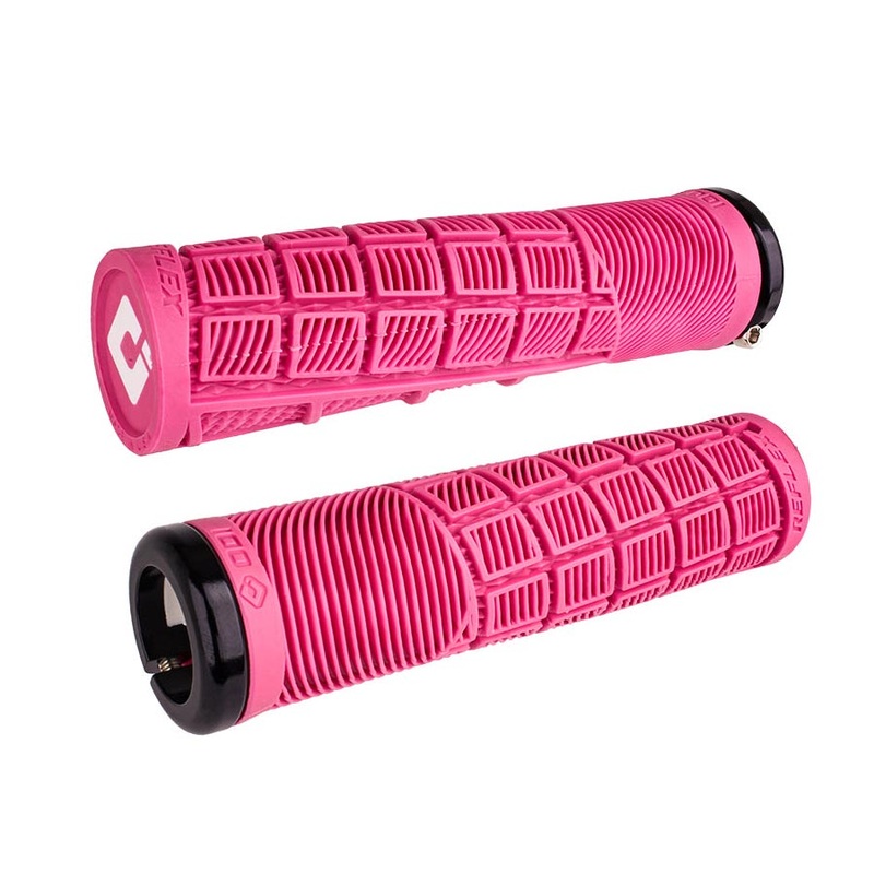 ODI Reflex V2.1 Grips – White/Pink Lock-On
