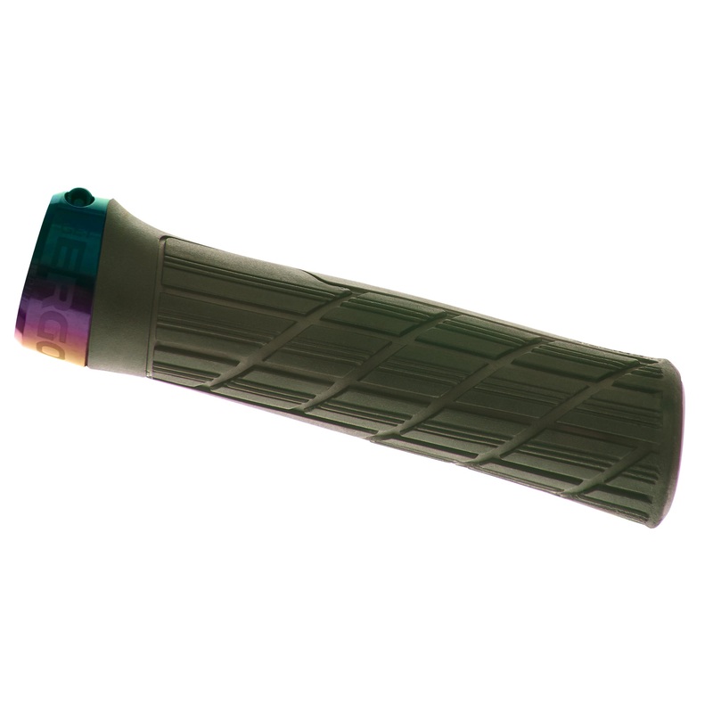 Ergon GE1 Evo Factory Grips – Frozen Moss/Oil Slick Lock-On