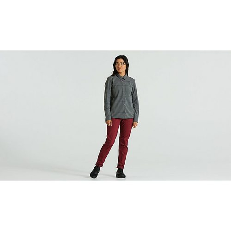 Specialized S/F Riders Flannel Shirt Ls Wmn Grey Flag Window S