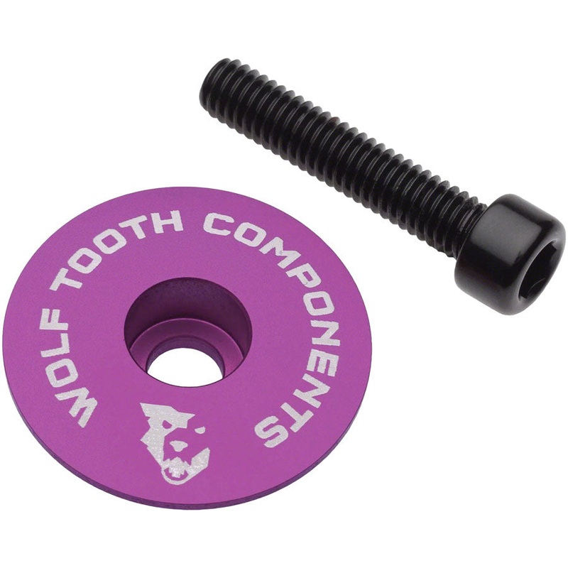 Wolf Tooth Ultralight Stem Cap – Flat Ultraviolet Purple