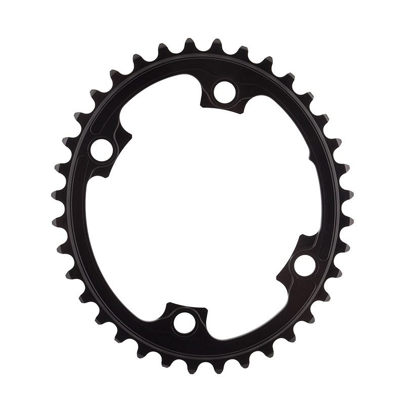 Absolute Black Premium Oval Road Chainring 4x110BCD 36T – Black
