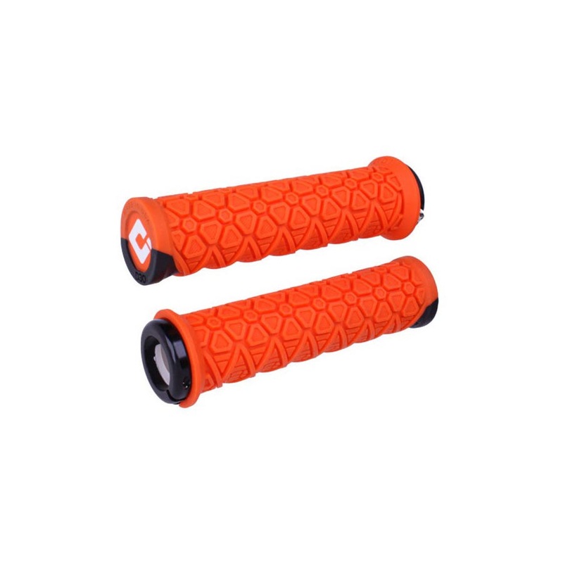ODI Vanquish Grips – Orange/Black Lock-On