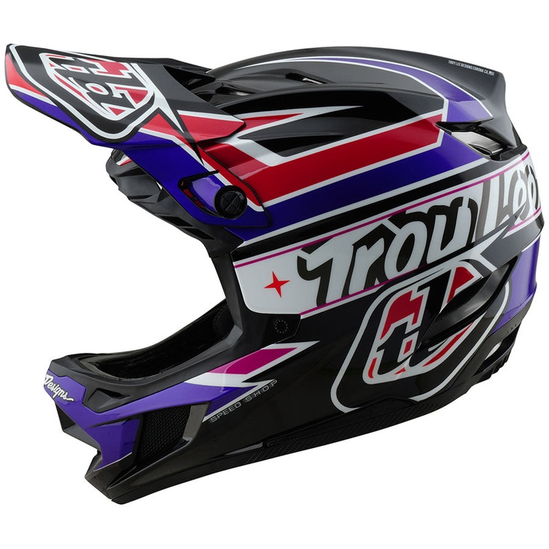 Troy Lee Designs D4 Polyacrylite Helmet  Linear Black Large