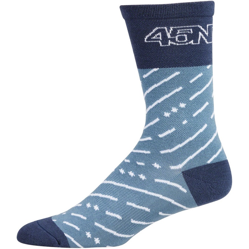 45NRTH Snow Band Lightweight Wool Sock – Light Blue/Blue Medium