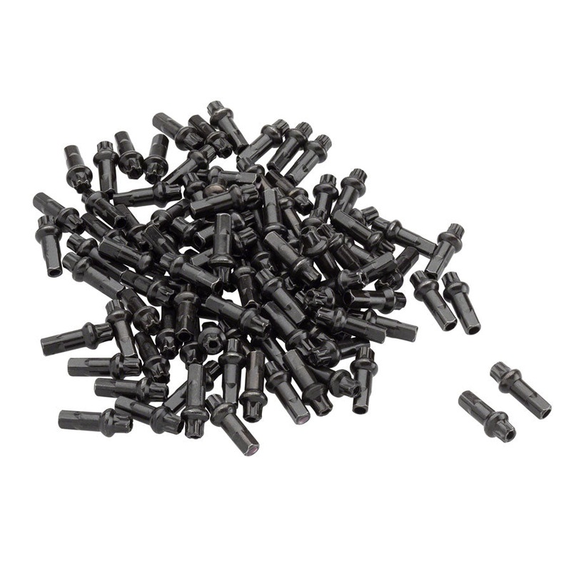 DT Swiss Squorx Pro Head Pro Lock Brass Nipples: 2.0 x 15mm Black Box of 100