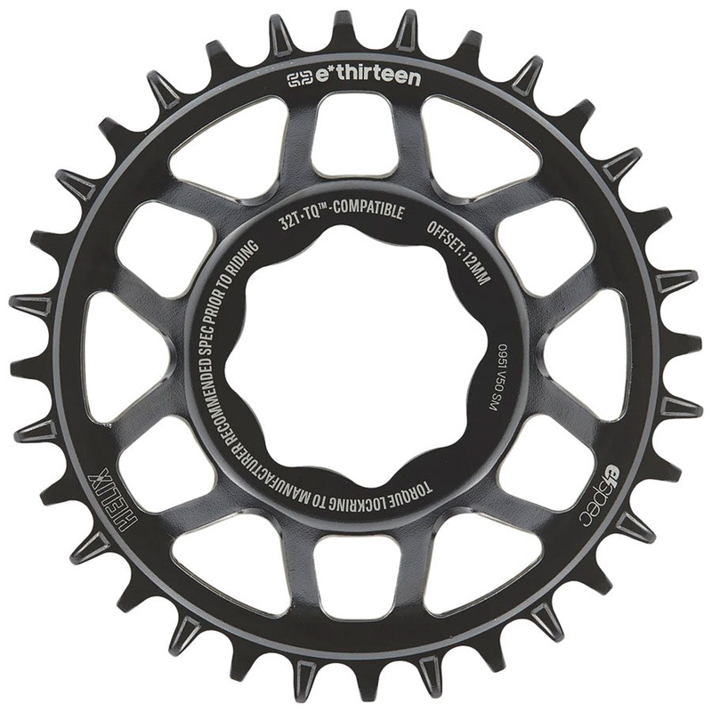 e*thirteen Helix Core e*spec  Chainring 32T TQ HPR50 Direct Mount 55mm Chainline 12mm Offset Shimano/Sram 11/12s Compatible BLK