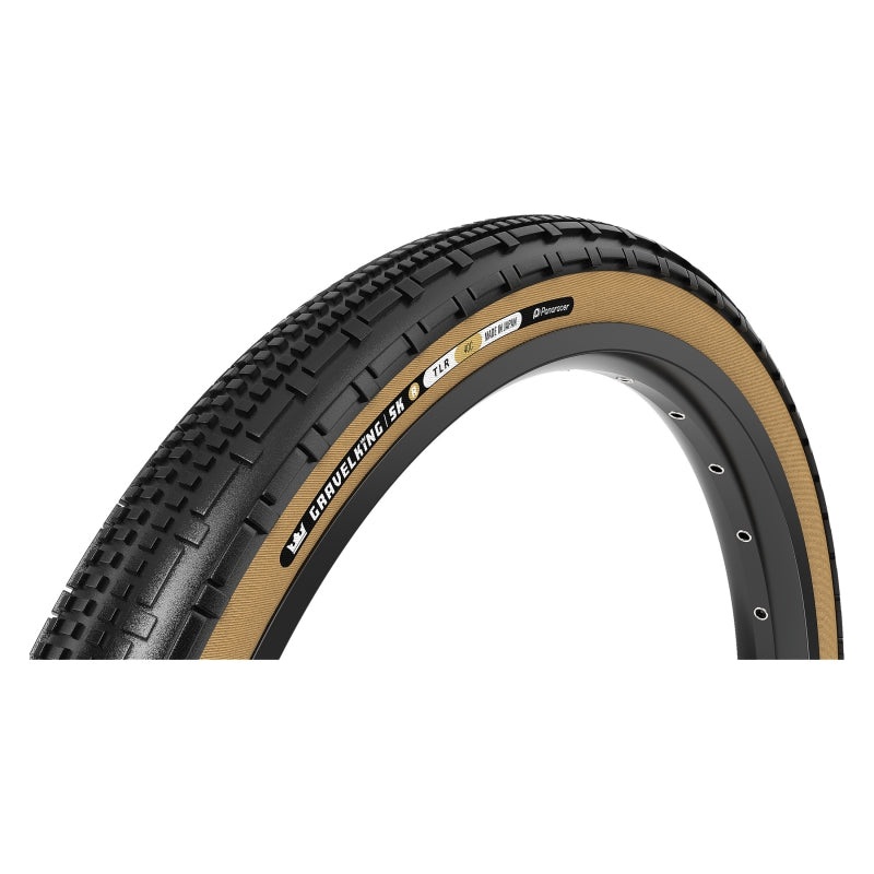 Panaracer GravelKing SK R Tire – 700 x 35 Tubeless Folding Black/Amber