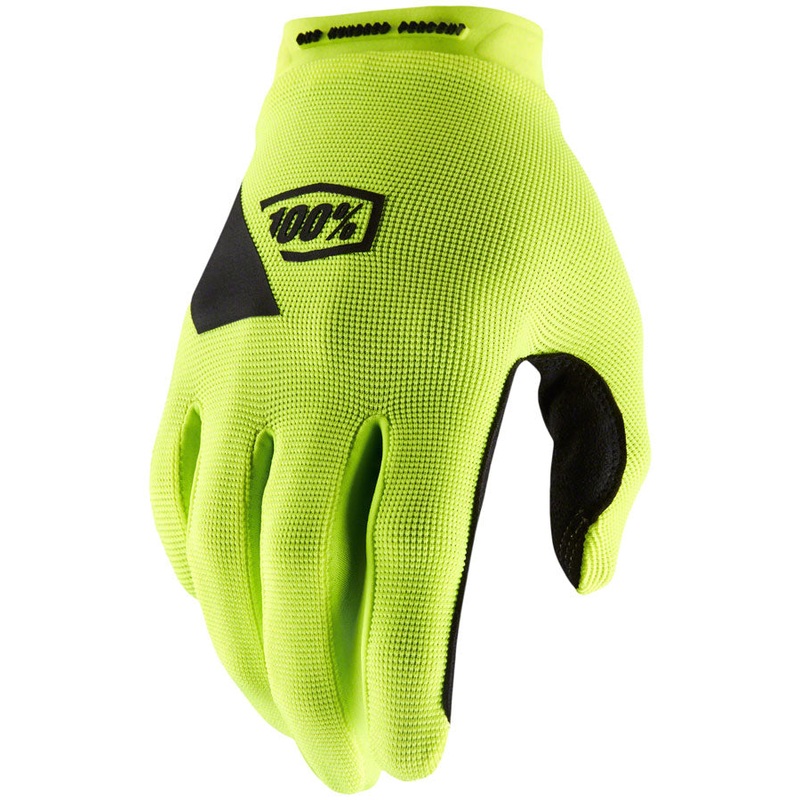 100% Ridecamp Gloves – Flourescent Yellow/Black Full Finger Womens X-Large