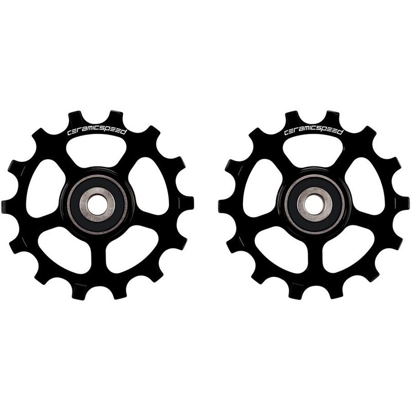 CeramicSpeed Pulley Wheels Shimano XT/XTR 12-Speed – 14 Tooth Coated Races Alloy BLK