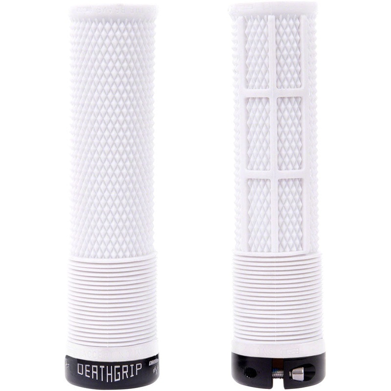 DMR DeathGrip Flangeless Grips – Thick Lock-On White