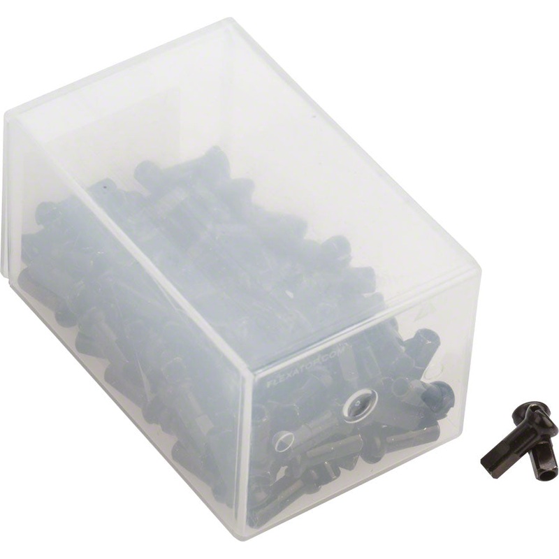 DT Swiss Pro Head Brass Nipples: 2.0 x 14mm Black Box of 100