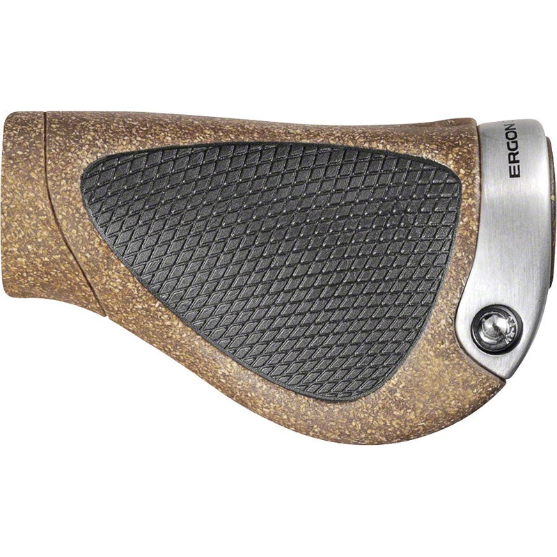 Ergon GP1 BioKork Grips – Lock-On Twistshift Large Black/Tan