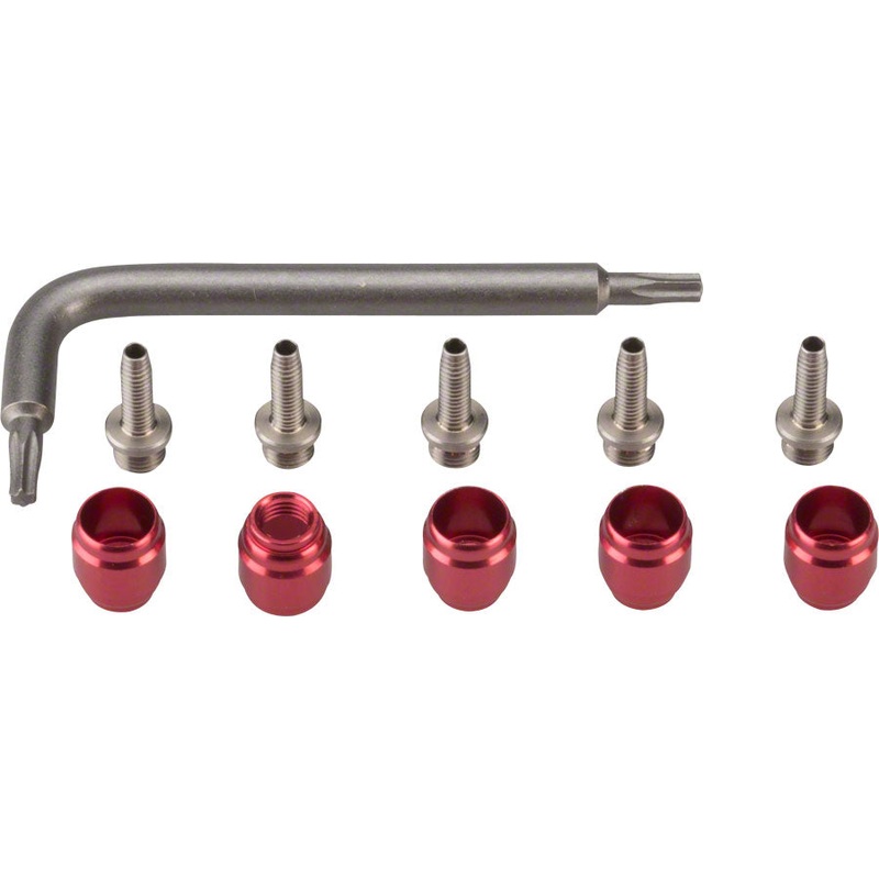 SRAM Stealthamajig Hydraulic Disc Brake Hose Fitting Kit Includes 5 Threaded Hose Barbs 5 Compression Fittings 1 T8 Torx Wrench