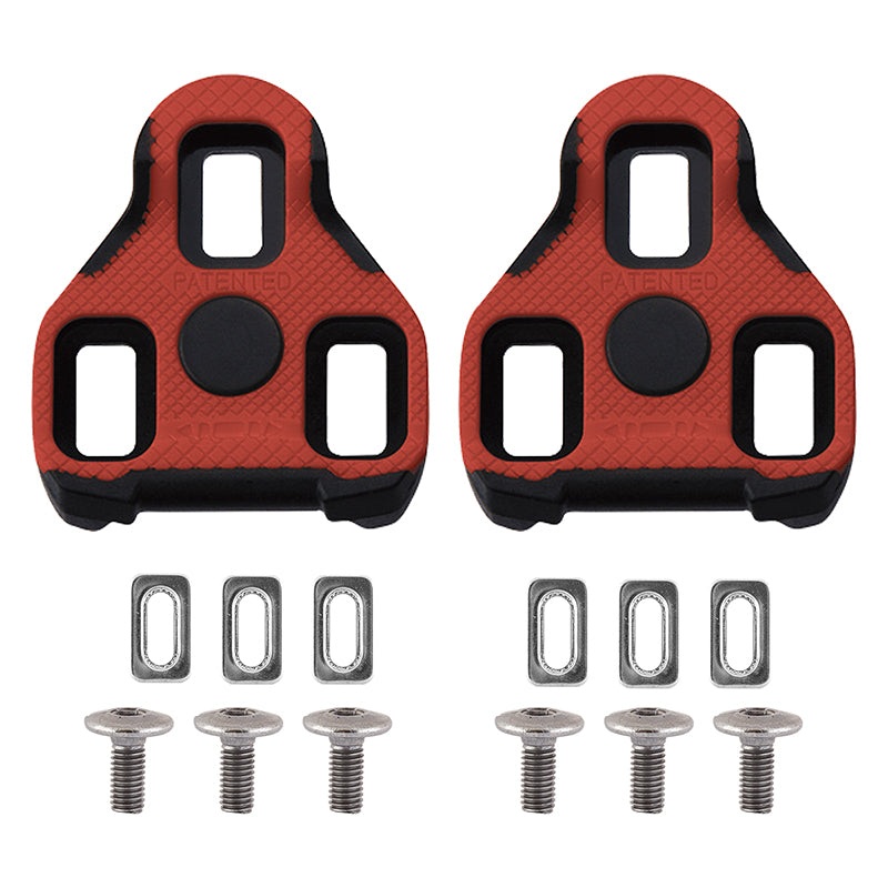 Exustar Look Keo Compatible Road Cleats  Red/Black Look Keo 7 Float