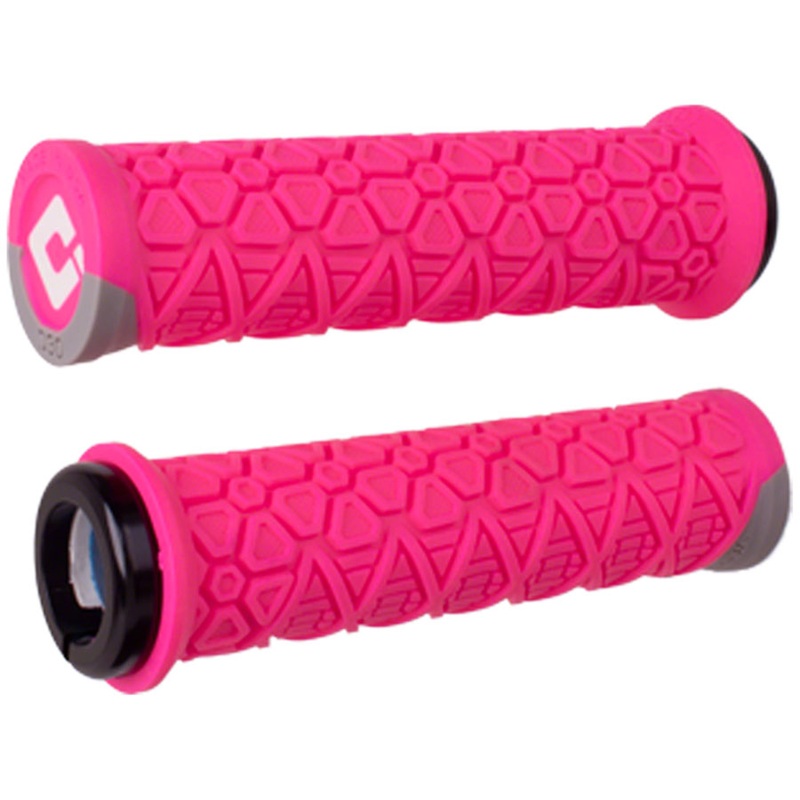 ODI Vanquish Grips – Pink/Gray Lock-On