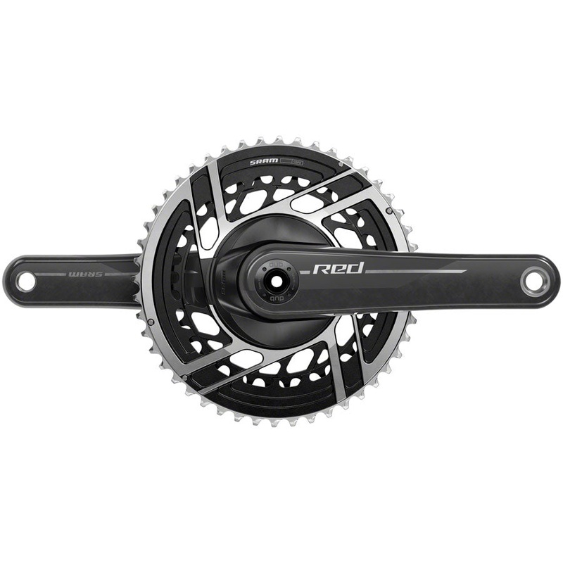 SRAM RED Crankset – 165mm 2x 12-Speed 46/33t 8-Bolt Direct Mount DUB Spindle Interface Natural Carbon E1