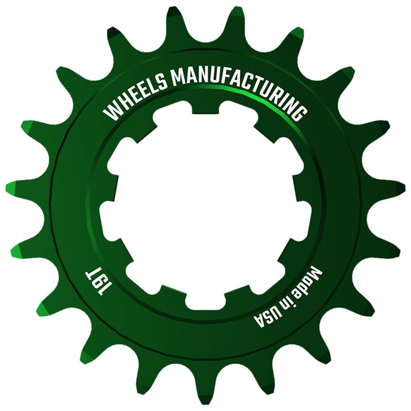 Wheels Manufacturing SOLO-SPEED Cog – 19t Fits SOLO-SPLINE SOLO-XD kits Green