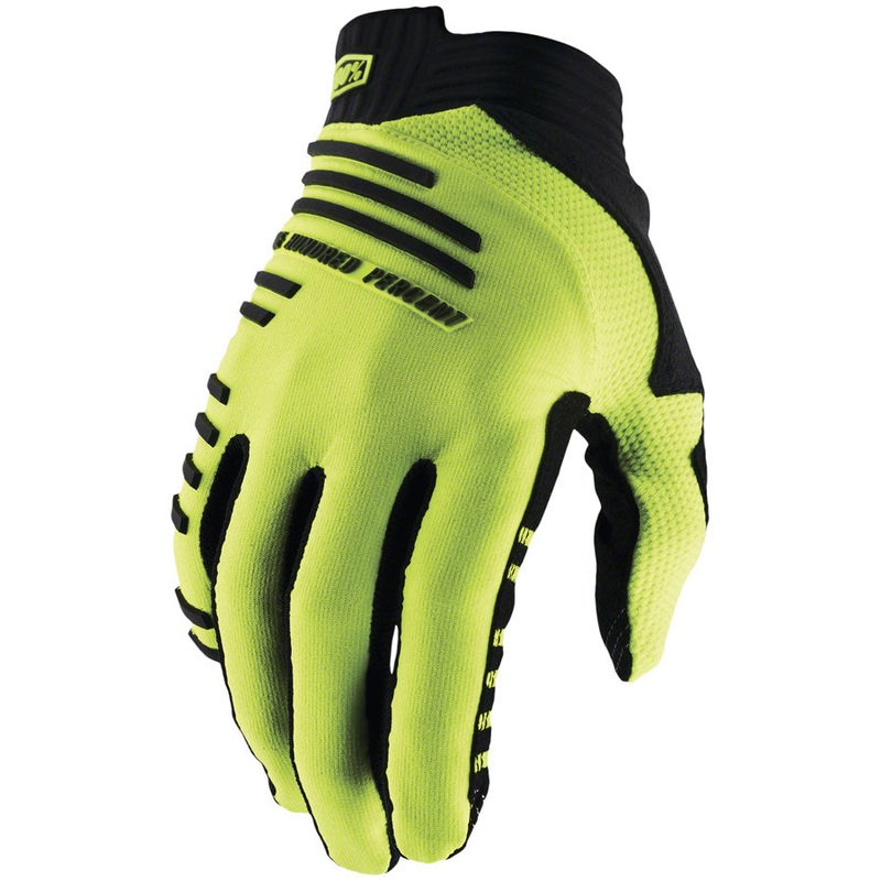 100% R-Core Gloves – Yellow Full Finger Mens Large