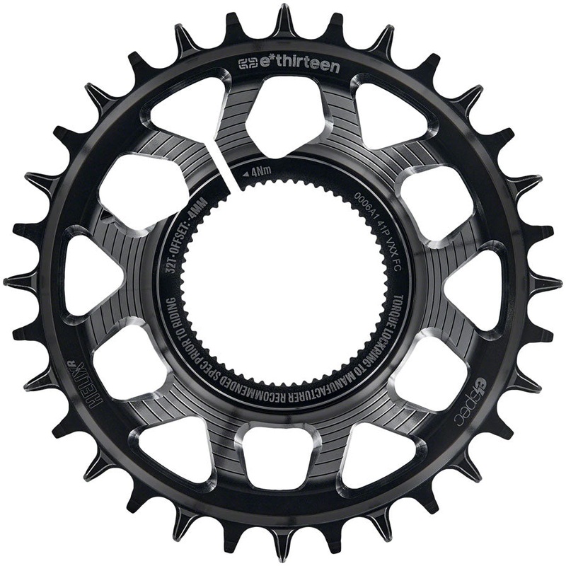 e*thirteen Helix Race e*spec  Chainring – Kenevo/Levo SL 1.1 -4mm offset 32T 11/12 Speed BLK