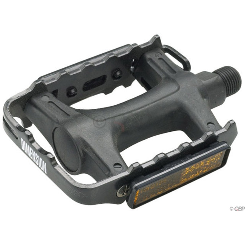 Dimension Mountain Sport Pedals – Platform Plastic 9/16″ Black