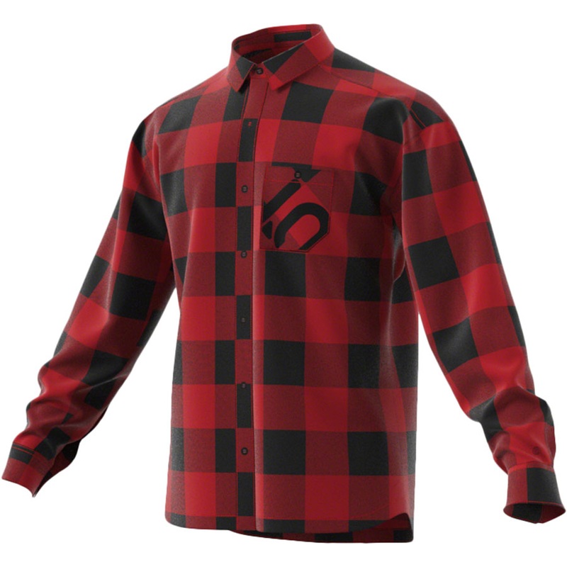 Five Ten Long Sleeve Flannel Shirt – Red/Black Large