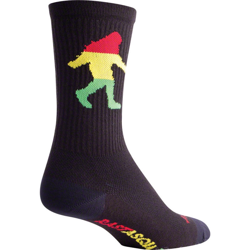 SockGuy Crew Rasta Squatch Socks – 6″ Black Large/X-Large