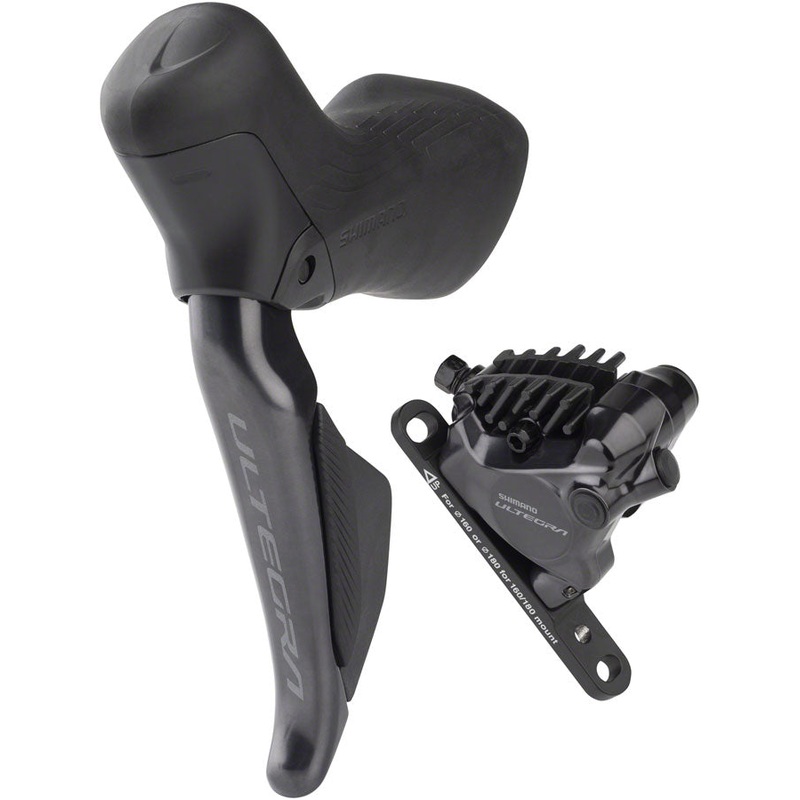 Shimano Ultegra ST-R8170D Di2 Shift/Brake Lever with BR-R8170 Hydraulic Disc Brake Caliper – Left/Front, 2x, Flat Mount, Black