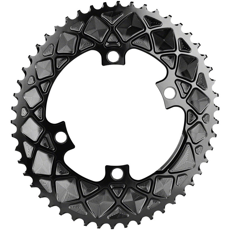Absolute Black Premium Oval Road Chainring 4x110BCD 50T – Black