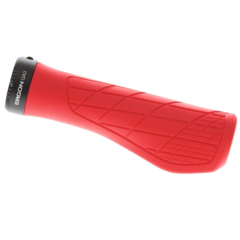 Ergon GA3 Grips – Risky Red Lock-On Small