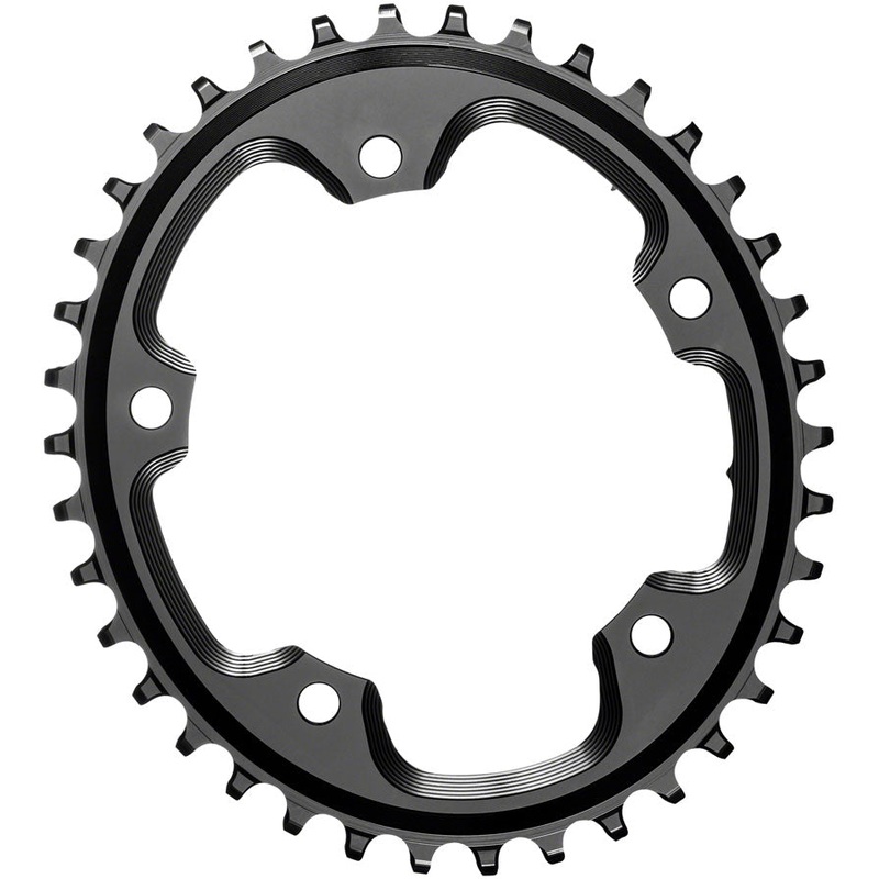 absoluteBLACK Oval 110 BCD CX Chainring – 40t 110 BCD 5-Bolt Narrow-Wide BLK