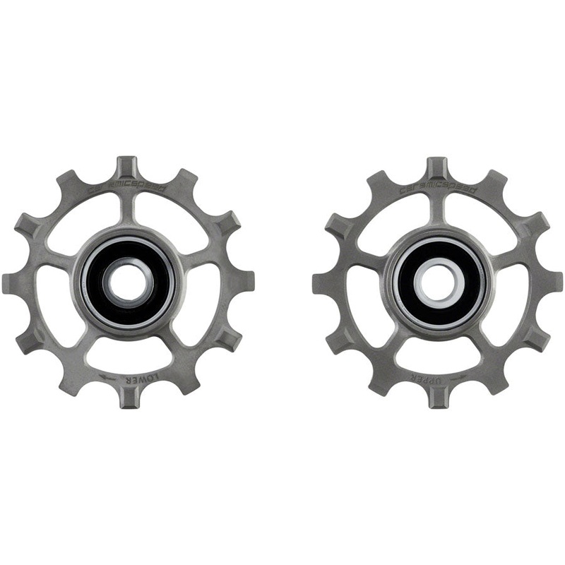 CeramicSpeed Pulley Wheels SRAM AXS Road 12-Speed – 12 Tooth Coated Races Titanium Raw