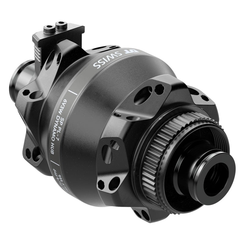 DT Swiss 350 Front Hub – 12 x 100mm Center-Lock BLK 24H Dynamo Shutter 35P Straight Pull