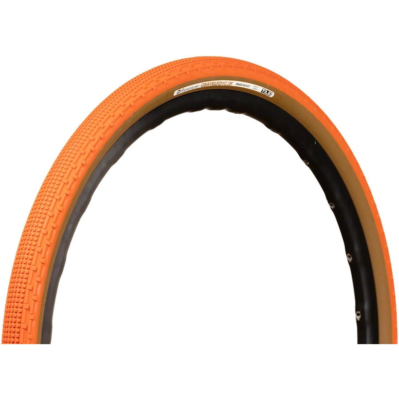 Panaracer GravelKing SK Tire – 700 x 32 Tubeless Folding Sunset Orange/Brown