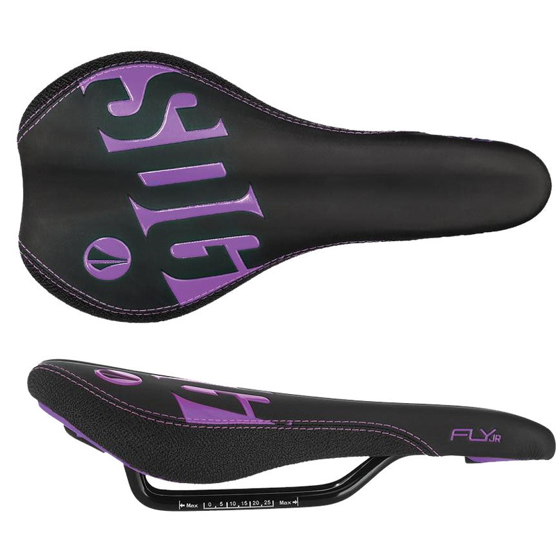 SDG Fly Jr Saddle – Neon Purple/Black