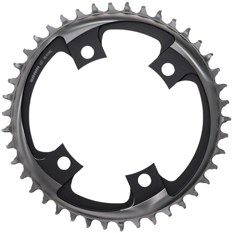 SRAM 42 Tooth 107mm BCD x 4-Bolt 1×12-Speed X-Sync Chainring Polar Gray