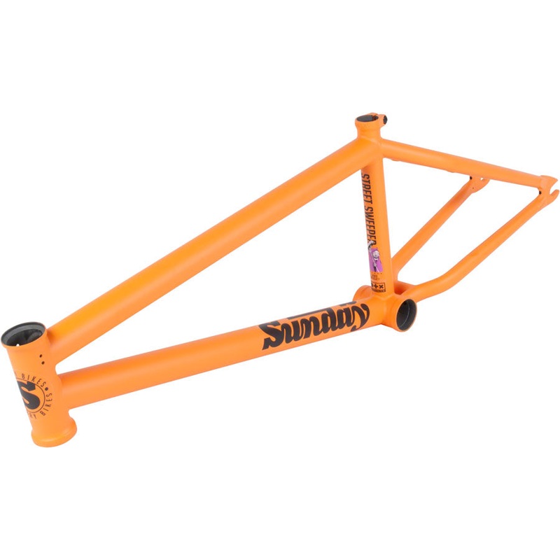Sunday Street Sweeper BMX Frame – 20.75″ TT Matte Orange Whip