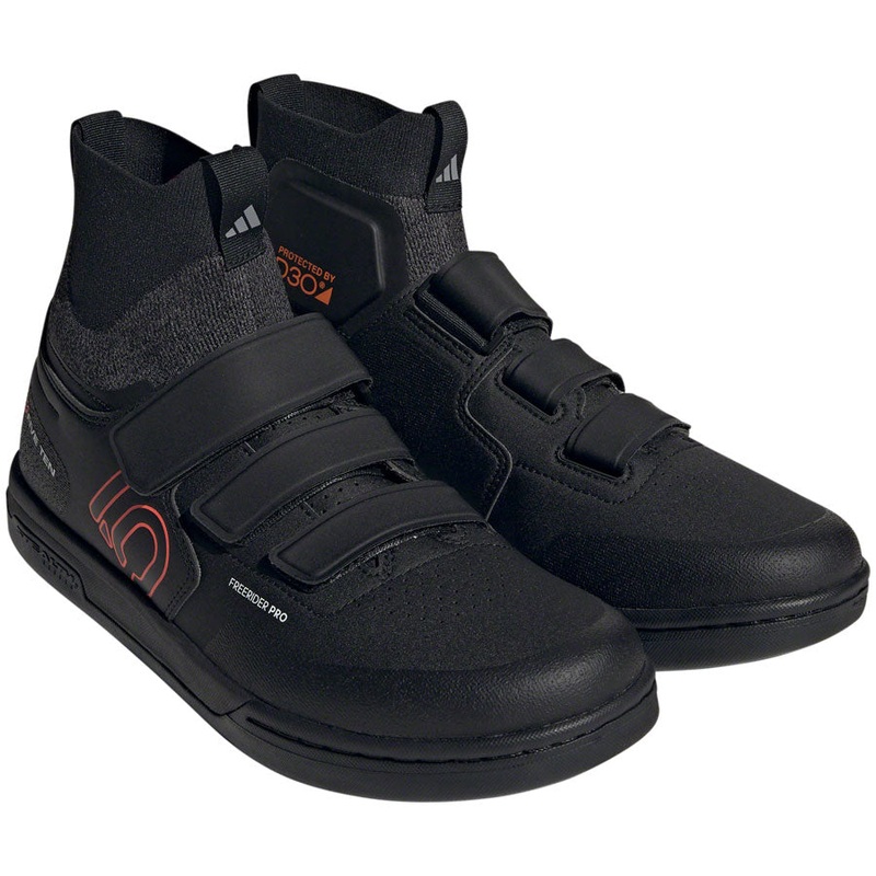 Five Ten Freerider Pro Mid VCS Flat Shoes – Mens Core BLK/Solar Red/Gray Three 9.5
