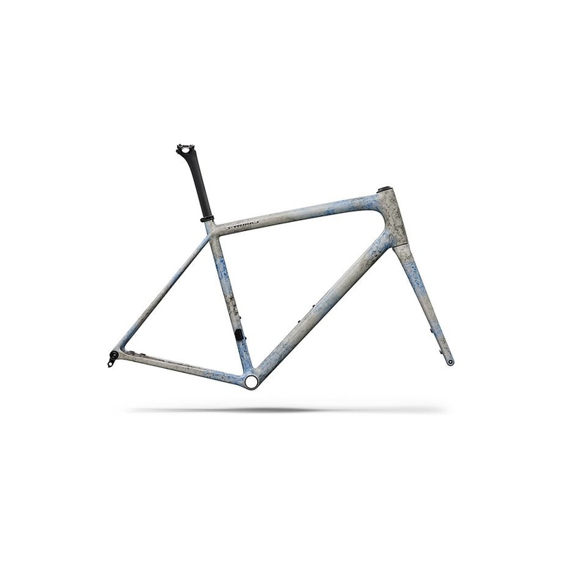 Specialized Aethos S-Works Frmset Gloss Blue + Black Ink Wash / Chrome 58