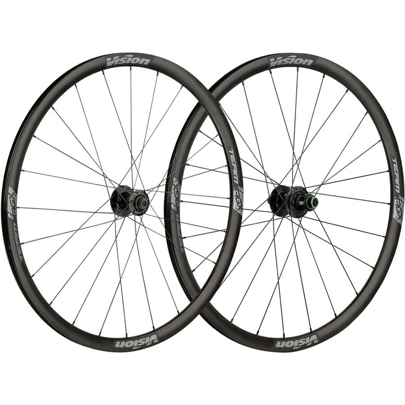 Vision Team 30 i23 TL Wheelset Tubeless 700c 24/24H Spoke Count Disc Brake Center Lock Rotor Mount  BLK