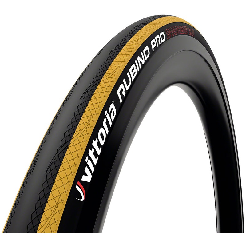 Vittoria Rubino IV Tire – 700 x 25 Clincher  Folding  Black/Yellow 3C G2.0