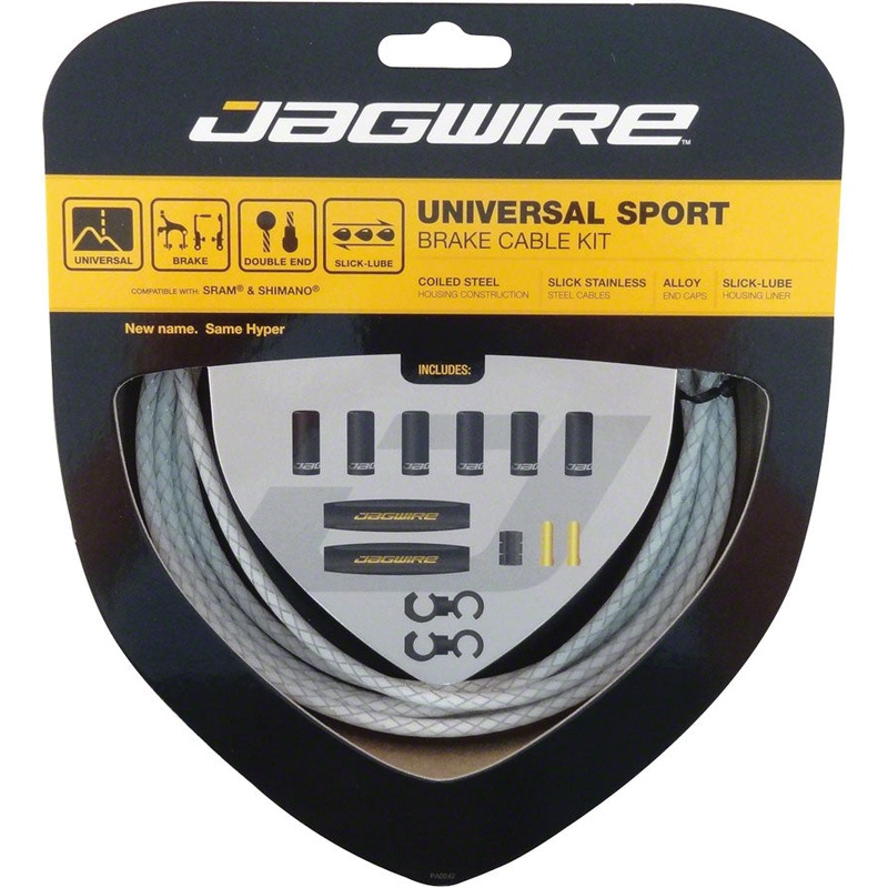 Jagwire Universal Sport Brake Cable Kit Braided White