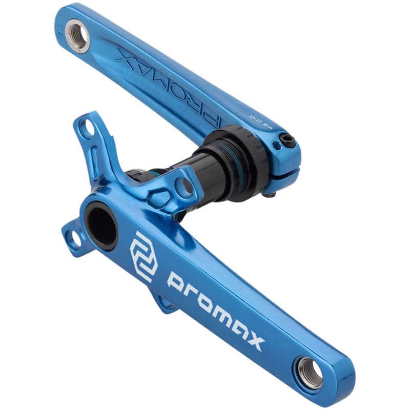 Promax CF-2 Crankset – 160mm 24mm Spindle 2-Piece 68mm English BB Included Blue