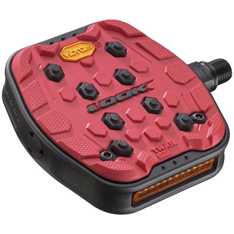 LOOK Geo Trail Grip Pedals – Platform 9/16″ Red