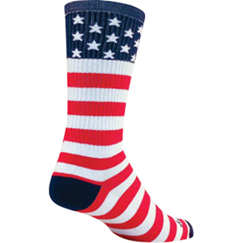 SockGuy Crew USA Flag Socks – 6″ Red/White/Blue Large/X-Large
